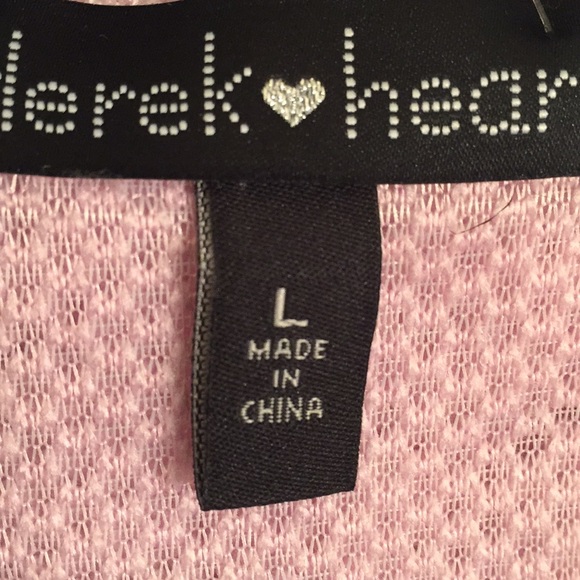 Derek heart 1/4 zip hooded teddy bear top large new with tags pink Barbie core - Picture 2 of 4